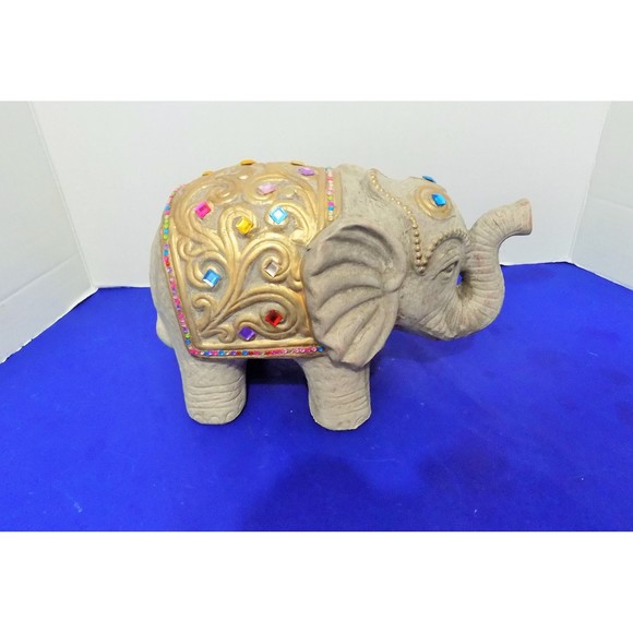 NEW Ceramic Circus Indian Elephant Statue Figurine - Picture 5 of 6